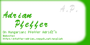 adrian pfeffer business card